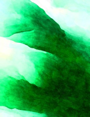 Soyut suluboya sanat eserleri. Fırça boyalı dijital resim. Renkli yaratıcı suluboya çizimi.