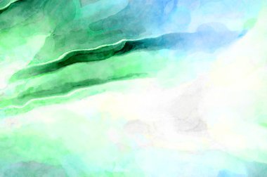 Soyut suluboya sanat eserleri. Fırça boyalı dijital resim. Renkli yaratıcı suluboya çizimi.