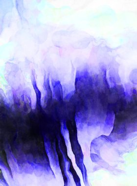 Soyut suluboya sanat eserleri. Fırça boyalı dijital resim. Renkli yaratıcı suluboya çizimi.