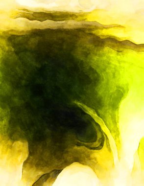 Soyut suluboya sanat eserleri. Fırça boyalı dijital resim. Renkli yaratıcı suluboya çizimi.