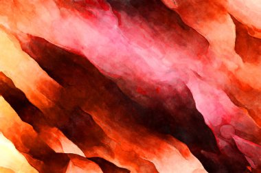 Soyut suluboya sanat eserleri. Fırça boyalı dijital resim. Renkli yaratıcı suluboya çizimi.