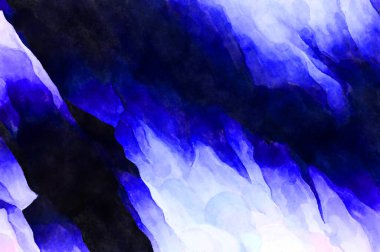 Soyut suluboya sanat eserleri. Fırça boyalı dijital resim. Renkli yaratıcı suluboya çizimi.