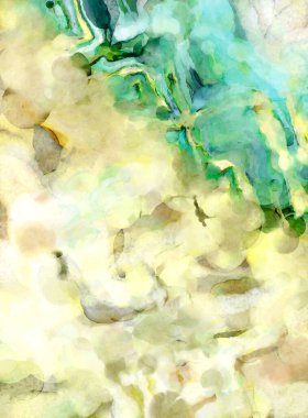 Soyut suluboya sanat eserleri. Fırça boyalı dijital resim. Renkli yaratıcı suluboya çizimi.