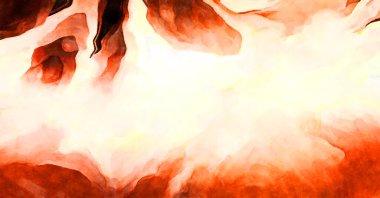 Soyut suluboya sanat eserleri. Fırça boyalı dijital resim. Renkli yaratıcı suluboya çizimi.