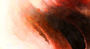 Soyut suluboya sanat eserleri. Fırça boyalı dijital resim. Renkli yaratıcı suluboya çizimi.