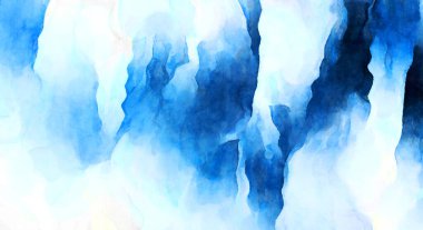 Soyut suluboya sanat eserleri. Fırça boyalı dijital resim. Renkli yaratıcı suluboya çizimi.