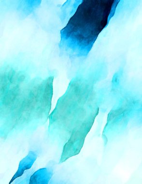 Soyut suluboya sanat eserleri. Fırça boyalı dijital resim. Renkli yaratıcı suluboya çizimi.