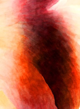 Soyut suluboya sanat eserleri. Fırça boyalı dijital resim. Renkli yaratıcı suluboya çizimi.