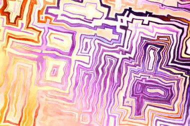 Soyut suluboya sanat eserleri. Fırça boyalı dijital resim. Renkli yaratıcı suluboya çizimi.