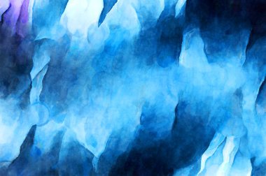 Soyut suluboya sanat eserleri. Fırça boyalı dijital resim. Renkli yaratıcı suluboya çizimi.