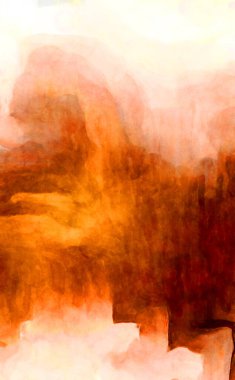 Soyut suluboya sanat eserleri. Fırça boyalı dijital resim. Renkli yaratıcı suluboya çizimi.