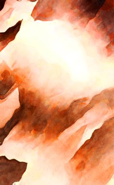 Soyut suluboya sanat eserleri. Fırça boyalı dijital resim. Renkli yaratıcı suluboya çizimi.