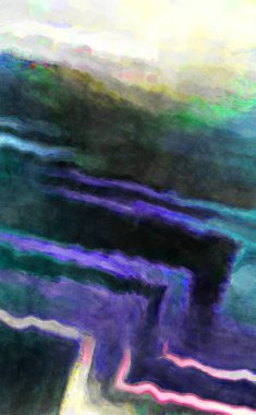 Soyut suluboya sanat eserleri. Fırça boyalı dijital resim. Renkli yaratıcı suluboya çizimi.