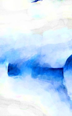 Soyut suluboya sanat eserleri. Fırça boyalı dijital resim. Renkli yaratıcı suluboya çizimi.