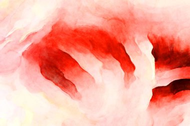 Soyut suluboya sanat eserleri. Fırça boyalı dijital resim. Renkli yaratıcı suluboya çizimi.