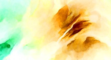 Soyut suluboya sanat eserleri. Fırça boyalı dijital resim. Renkli yaratıcı suluboya çizimi.