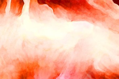 Soyut suluboya sanat eserleri. Fırça boyalı dijital resim. Renkli yaratıcı suluboya çizimi.