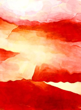 Soyut suluboya sanat eserleri. Fırça boyalı dijital resim. Renkli yaratıcı suluboya çizimi.