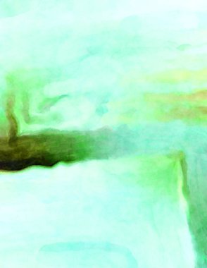 Soyut suluboya sanat eserleri. Fırça boyalı dijital resim. Renkli yaratıcı suluboya çizimi.