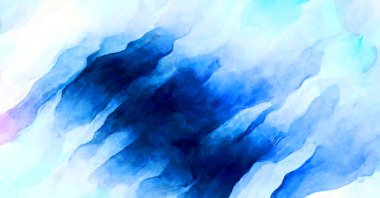 Soyut suluboya sanat eserleri. Fırça boyalı dijital resim. Renkli yaratıcı suluboya çizimi.