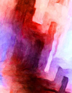 Soyut suluboya sanat eserleri. Fırça boyalı dijital resim. Renkli yaratıcı suluboya çizimi.