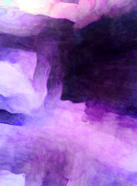 Soyut suluboya sanat eserleri. Fırça boyalı dijital resim. Renkli yaratıcı suluboya çizimi.