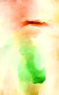 Soyut suluboya sanat eserleri. Fırça boyalı dijital resim. Renkli yaratıcı suluboya çizimi.