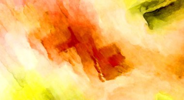 Soyut suluboya sanat eserleri. Fırça boyalı dijital resim. Renkli yaratıcı suluboya çizimi.