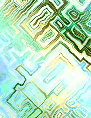 Soyut suluboya sanat eserleri. Fırça boyalı dijital resim. Renkli yaratıcı suluboya çizimi.