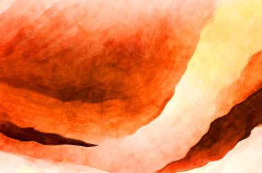 Soyut suluboya sanat eserleri. Fırça boyalı dijital resim. Renkli yaratıcı suluboya çizimi.