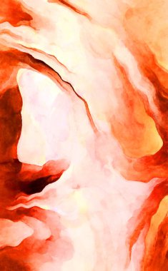 Soyut suluboya sanat eserleri. Fırça boyalı dijital resim. Renkli yaratıcı suluboya çizimi.