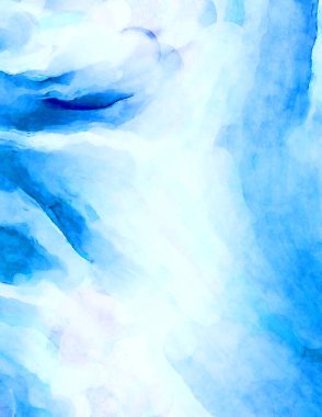 Soyut suluboya sanat eserleri. Fırça boyalı dijital resim. Renkli yaratıcı suluboya çizimi.