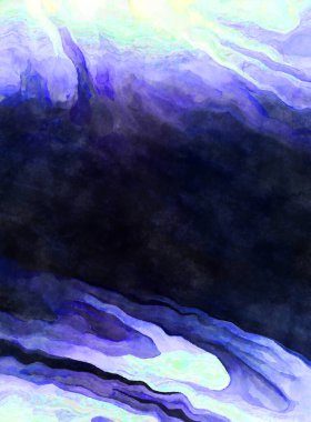 Soyut suluboya sanat eserleri. Fırça boyalı dijital resim. Renkli yaratıcı suluboya çizimi.