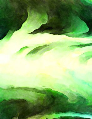 Soyut suluboya sanat eserleri. Fırça boyalı dijital resim. Renkli yaratıcı suluboya çizimi.