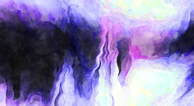 Soyut suluboya sanat eserleri. Fırça boyalı dijital resim. Renkli yaratıcı suluboya çizimi.