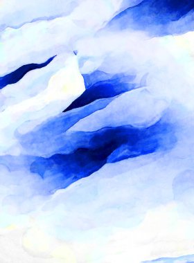 Soyut suluboya sanat eserleri. Fırça boyalı dijital resim. Renkli yaratıcı suluboya çizimi.