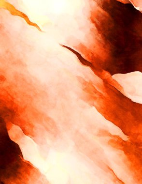 Soyut suluboya sanat eserleri. Fırça boyalı dijital resim. Renkli yaratıcı suluboya çizimi.