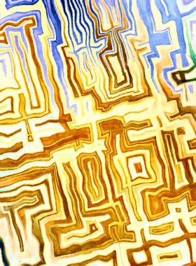 Soyut suluboya sanat eserleri. Fırça boyalı dijital resim. Renkli yaratıcı suluboya çizimi.