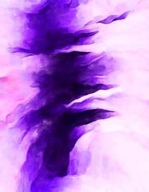 Soyut suluboya sanat eserleri. Fırça boyalı dijital resim. Renkli yaratıcı suluboya çizimi.