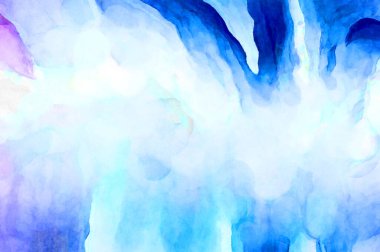 Soyut suluboya sanat eserleri. Fırça boyalı dijital resim. Renkli yaratıcı suluboya çizimi.