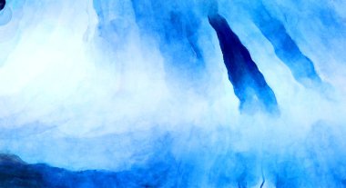 Soyut suluboya sanat eserleri. Fırça boyalı dijital resim. Renkli yaratıcı suluboya çizimi.