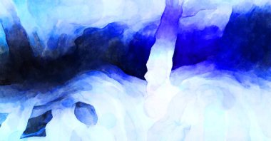 Soyut suluboya sanat eserleri. Fırça boyalı dijital resim. Renkli yaratıcı suluboya çizimi.