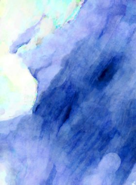 Soyut suluboya sanat eserleri. Fırça boyalı dijital resim. Renkli yaratıcı suluboya çizimi.