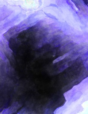 Soyut suluboya sanat eserleri. Fırça boyalı dijital resim. Renkli yaratıcı suluboya çizimi.