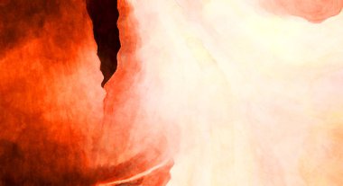 Soyut suluboya sanat eserleri. Fırça boyalı dijital resim. Renkli yaratıcı suluboya çizimi.