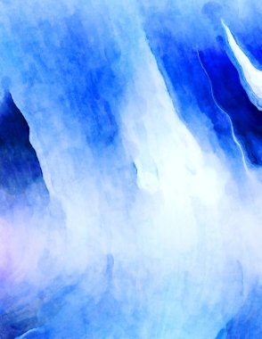 Soyut suluboya sanat eserleri. Fırça boyalı dijital resim. Renkli yaratıcı suluboya çizimi.