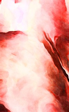 Soyut suluboya sanat eserleri. Fırça boyalı dijital resim. Renkli yaratıcı suluboya çizimi.