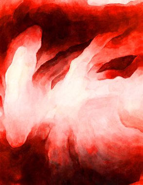 Soyut suluboya sanat eserleri. Fırça boyalı dijital resim. Renkli yaratıcı suluboya çizimi.