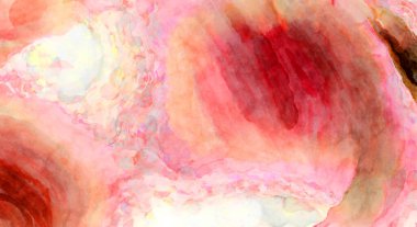 Soyut suluboya sanat eserleri. Fırça boyalı dijital resim. Renkli yaratıcı suluboya çizimi.