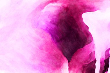 Soyut suluboya sanat eserleri. Fırça boyalı dijital resim. Renkli yaratıcı suluboya çizimi.